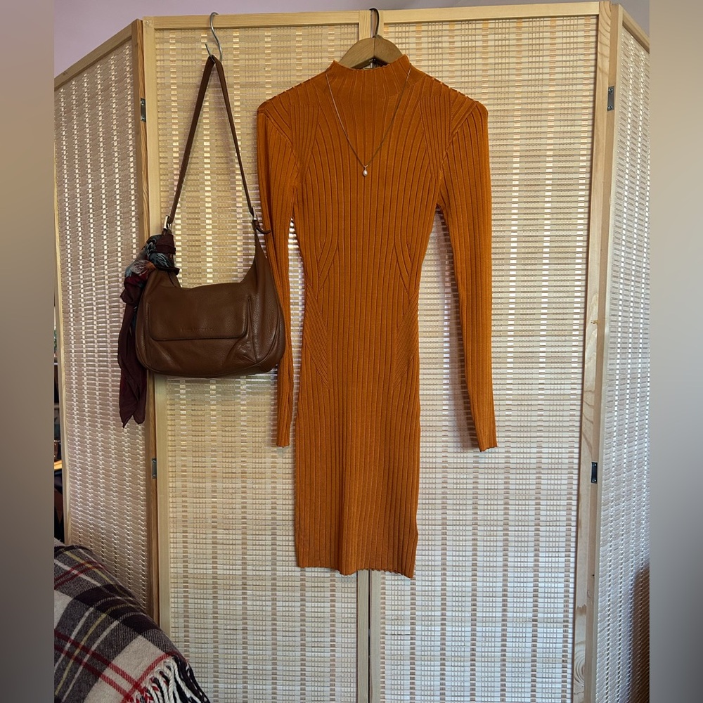 H&M Vibrant Orange Long Sleeve Dress - Picture 4 of 5